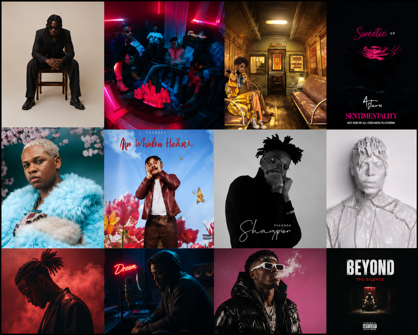 MT Records artist development collage